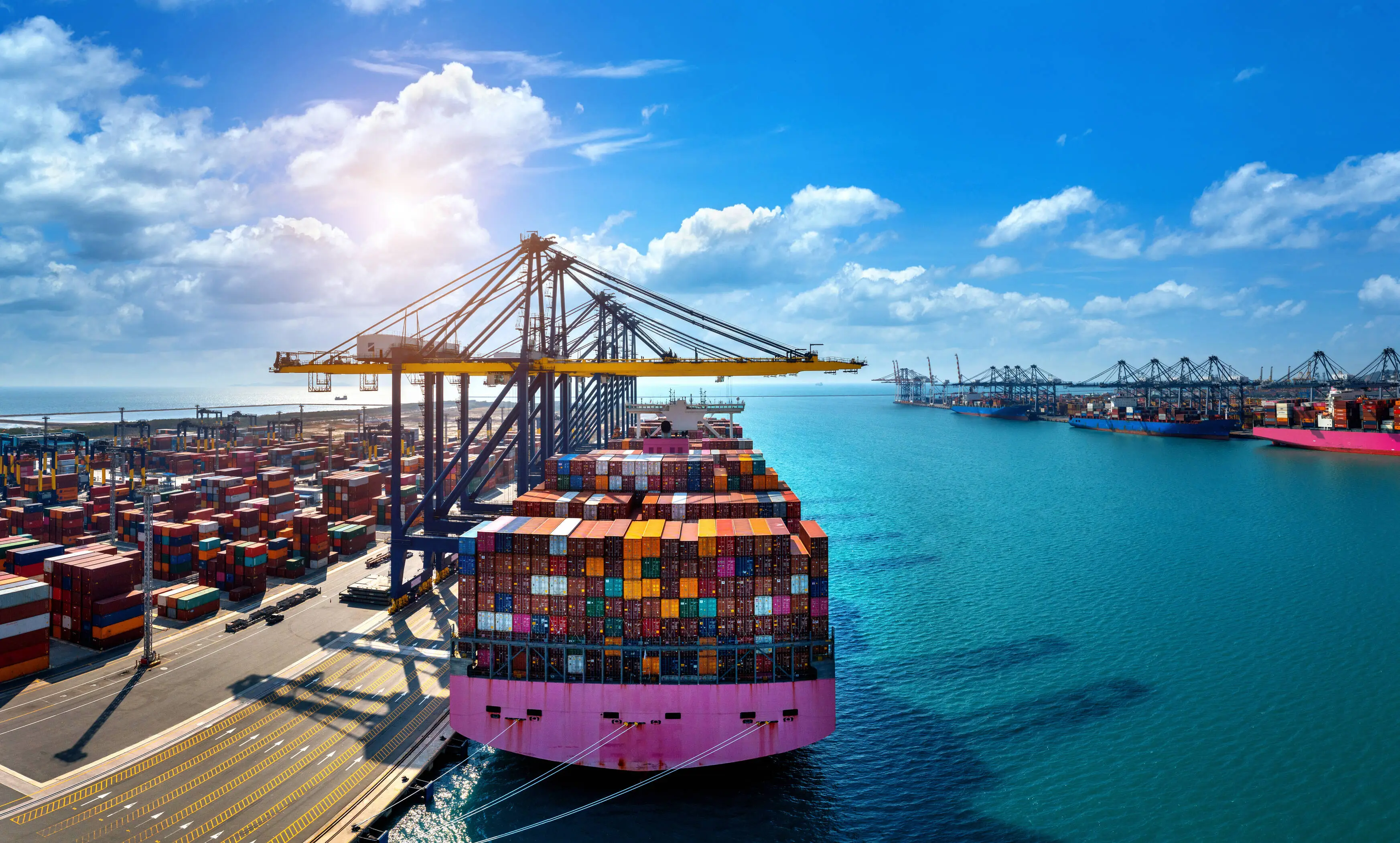 Ocean and Air Freight Services Cargo and Container Shipping Banner